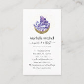 Amethyst Crystal Crescent Moon Klant Hartelijk dan Visitekaartje (Achterkant)