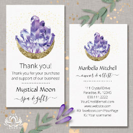 Amethyst Crystal Crescent Moon Klant Hartelijk dan Visitekaartje