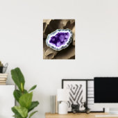 Amethyst Crystal Geode Digital Art Poster (Thuiskantoor)