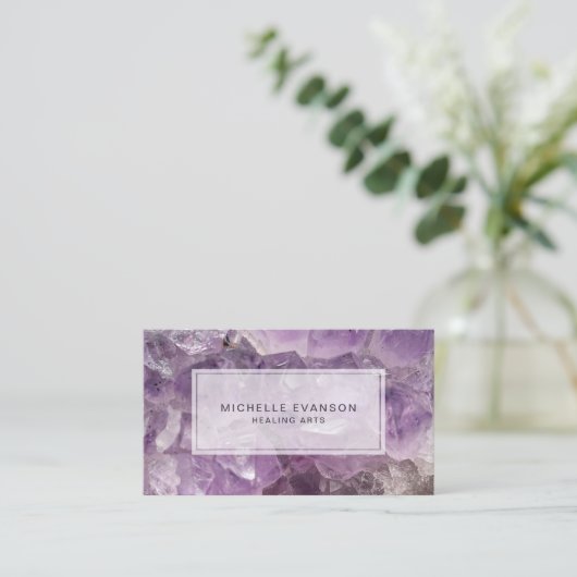Amethyst Crystal Healing Arts Visitekaartje (Staand voorkant)