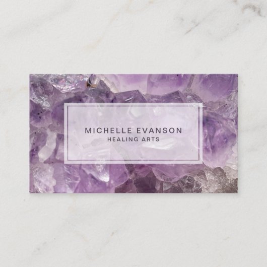 Amethyst Crystal Healing Arts Visitekaartje (Voorkant)