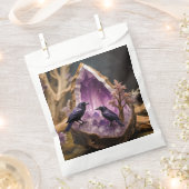 Amethyst Crystal - Kraaien Blackbird Ravens Bedankzakje (Geknipt)