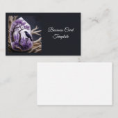 Amethyst Crystal - Kraaien Blackbird Ravens Visitekaartje (Voorkant / Achterkant)