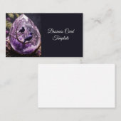 Amethyst Crystal - Kraaien Blackbird Ravens Visitekaartje (Voorkant / Achterkant)