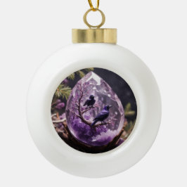Amethyst Crystal - Kraaien Ravens Kerst Ornament