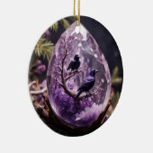 Amethyst Crystal - Kraaien Ravens Kerst Ornament (Rechts)