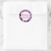 Amethyst Crystal Paarse Natuur bruiloft dank u Ronde Sticker (Tas)