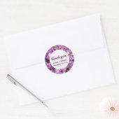 Amethyst Crystal Paarse Natuur bruiloft dank u Ronde Sticker (Envelop)