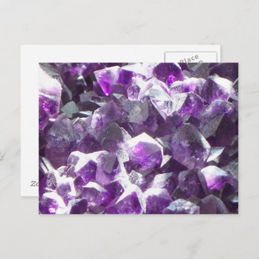 Amethyst Crystal Post Card Briefkaart (Voorkant / Achterkant)