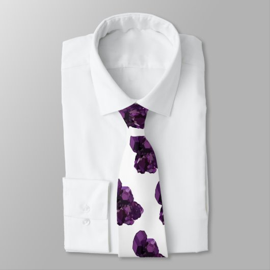 Amethyst Crystal Stone Stropdas (Gebonden)