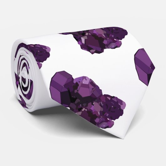 Amethyst Crystal Stone Stropdas (Opgerold)