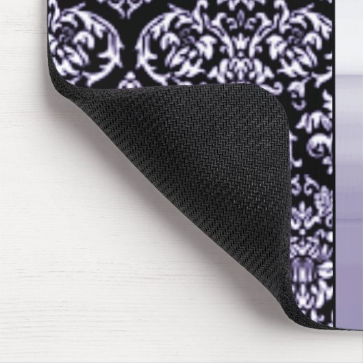 Amethyst Damask Ribbon Mousepad Muismat (Hoek)