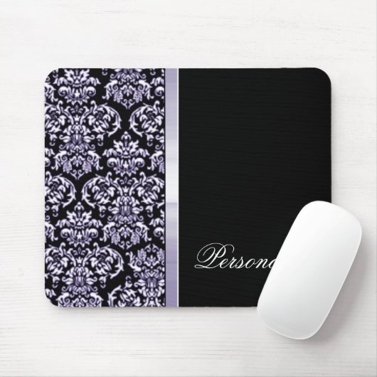 Amethyst Damask Ribbon Mousepad Muismat (Met muis)