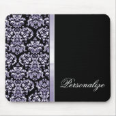 Amethyst Damask Ribbon Mousepad Muismat (Voorkant)