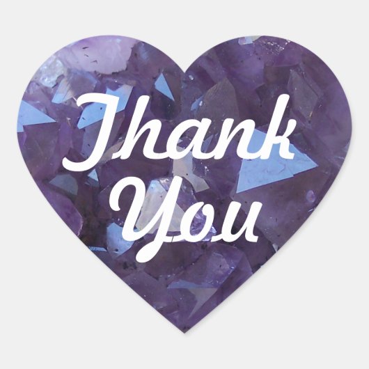 Amethyst Dank Je Hart Sticker (Voorkant)