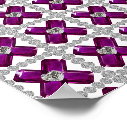 Amethyst Diamond Art, Paars Poster (Hoek)