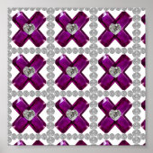 Amethyst Diamond Art, Paars Poster (Voorkant)