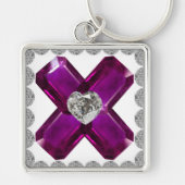 Amethyst Diamond Art, Paarse Sleutelhanger (Voorkant)