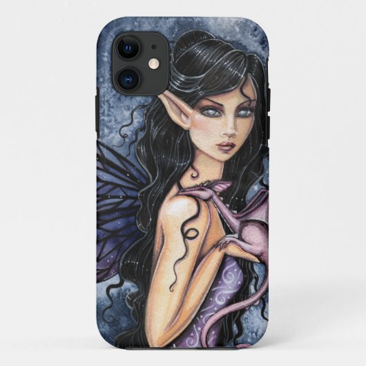 Amethyst Draak Paarse Fee Fantasie Kunst Case-Mate iPhone Case (Achterkant)