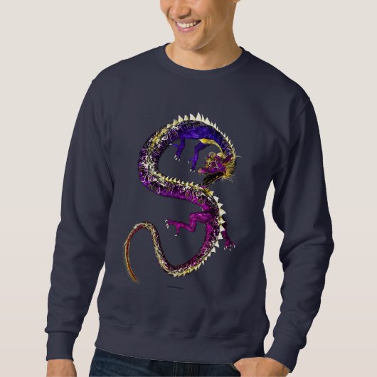 Amethyst Dragon Mannen Shirten Trui (Voorkant)
