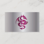 Amethyst Dragon op Silver Visitekaartje (Achterkant)