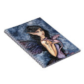 Amethyst Dragon Paars Fairy Fantasy Art Notitieboek (Rechterzijde)