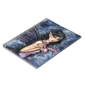 Amethyst Dragon Paars Fairy Fantasy Art Notitieboek (Linkerzijde)
