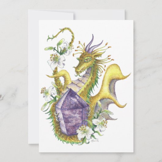 Amethyst Dragon - Wenskaart Kaart (Voorkant)