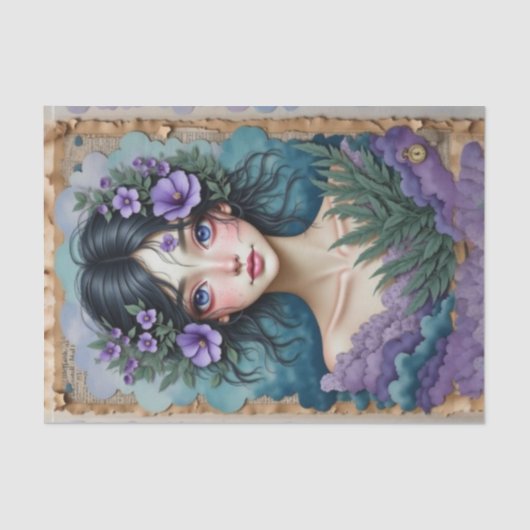 Amethyst Dreamer | Ontkoppelingspapier 💜🌧️ Tissuepapier (Voorkant)