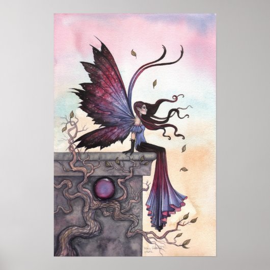 Amethyst Droom Gotische Fantasy Fee Poster (Voorkant)