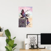 Amethyst Droom Gotische Fantasy Fee Poster (Thuiskantoor)