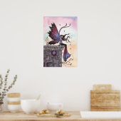 Amethyst Droom Gotische Fantasy Fee Poster (Keuken)