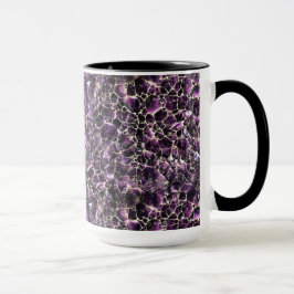 Amethyst Edelsteen Kristal Print Mok