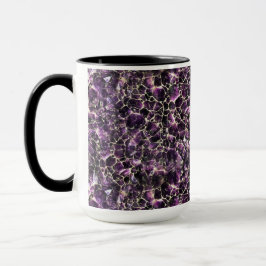 Amethyst Edelsteen Kristal Print Mok