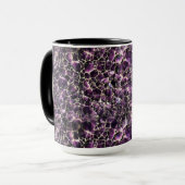 Amethyst Edelsteen Kristal Print Mok (Voorkant links)