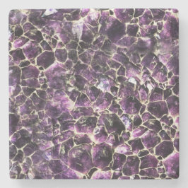 Amethyst Edelsteen Kristal Print Stenen Onderzetter
