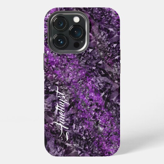 Amethyst edelsteen met naam Case-Mate iPhone hoesj Hoesje (Achterkant)