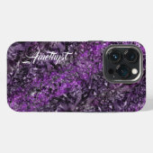 Amethyst edelsteen met naam Case-Mate iPhone hoesj Hoesje (Achterkant horizontaal)