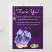 Amethyst en Berylkristallen Paars Bedankkaart (Voorkant)