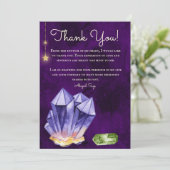 Amethyst en Berylkristallen Paars Bedankkaart (Staand voorkant)