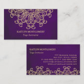 Amethyst en Gold Mandala Visitekaartje (Voorkant / Achterkant)