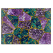 Amethyst en Green Marble Gold Snijplank (Voorkant)