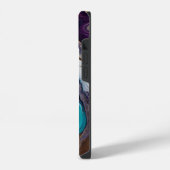Amethyst en Turquoise Abstract iPhone Hoesje (Linkerkant)