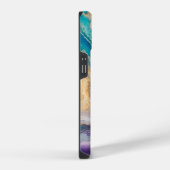 Amethyst en Turquoise Abstract iPhone Hoesje (Rechterkant)