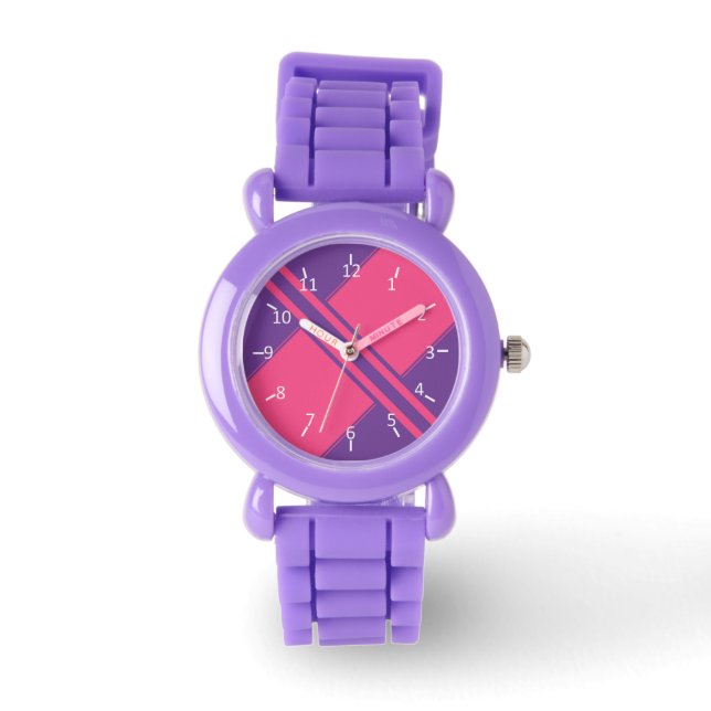 Amethyst en warmroze horloge (Voorkant)