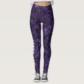 Amethyst Encantation Paars Blue CUSTOM TEKST Leggings (Voorkant)