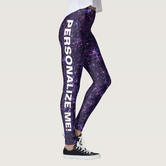 Amethyst Encantation Paars Blue CUSTOM TEKST Leggings (Rechts)