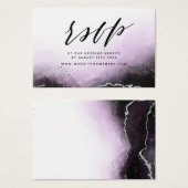Amethyst Etherische Mist Website RSVP Plaats Kaart (Voorkant /achterkant)