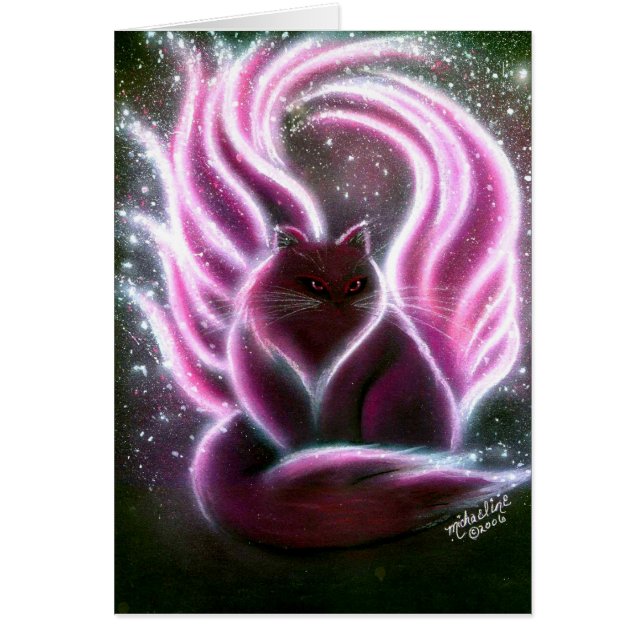 Amethyst Fairy Cat Card (Voorkant)