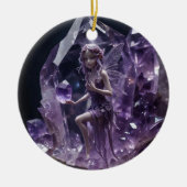 Amethyst Fairy Crystal Keramisch Ornament (Voorkant)